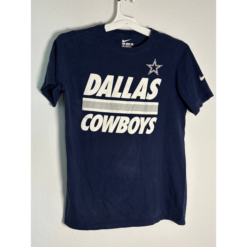Nike Dallas Cowboys T-Shirt Mens Small Navy Blue Graphic Star Logo‎ Tee NFL